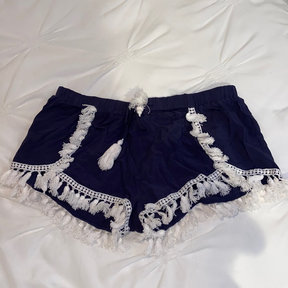 Navy Bathing Suit Cover Up Shorts